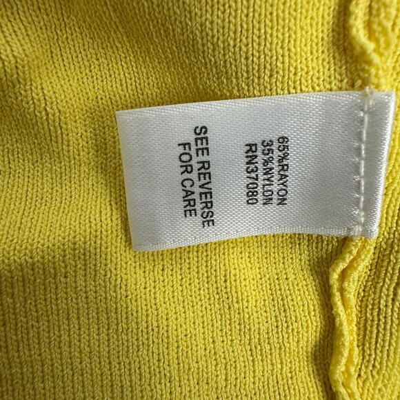 Cato Size XS Womens Yellow Short Sleeve Open Front Shrug Cardigan Knit - Picture 4 of 6